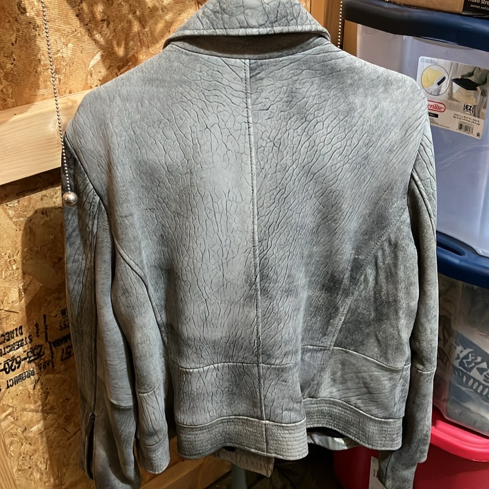 Michael Kors Moto Grey Leather Jacket Size XXL Price Drop❣️❣️❣️ - Picture 4 of 9